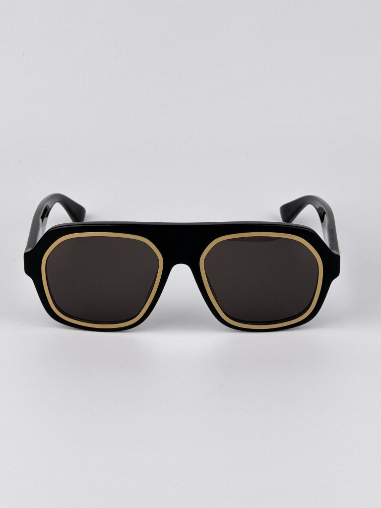 Bottega Veneta Men’s Sunglasses Black Grey Square Bv1217s 001 New & Authentic